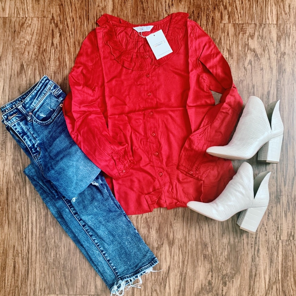 Compania Fantastica frill of it blouse